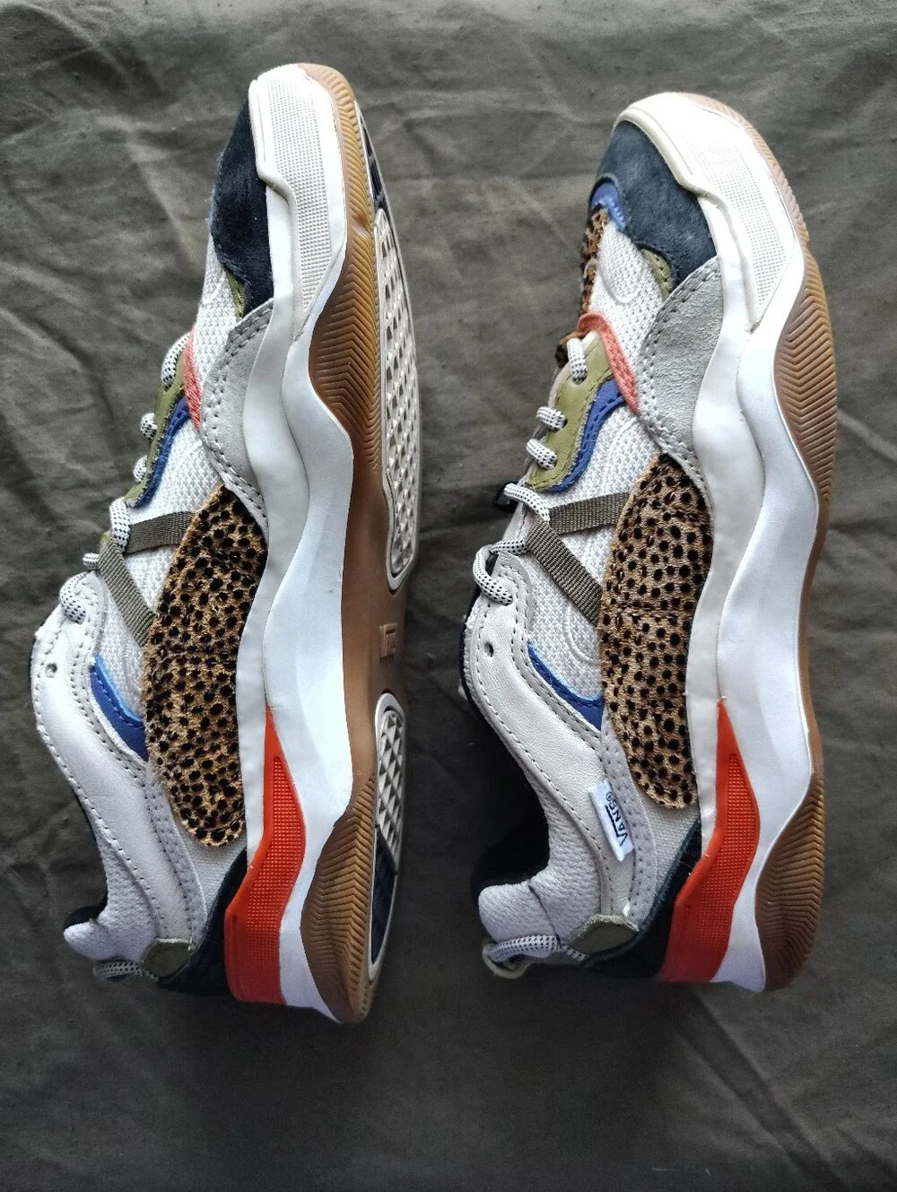 Vans Varix WC Tiny Cheetah Spicy Orange Chunky Sneakers Men 7.5 / Women 9